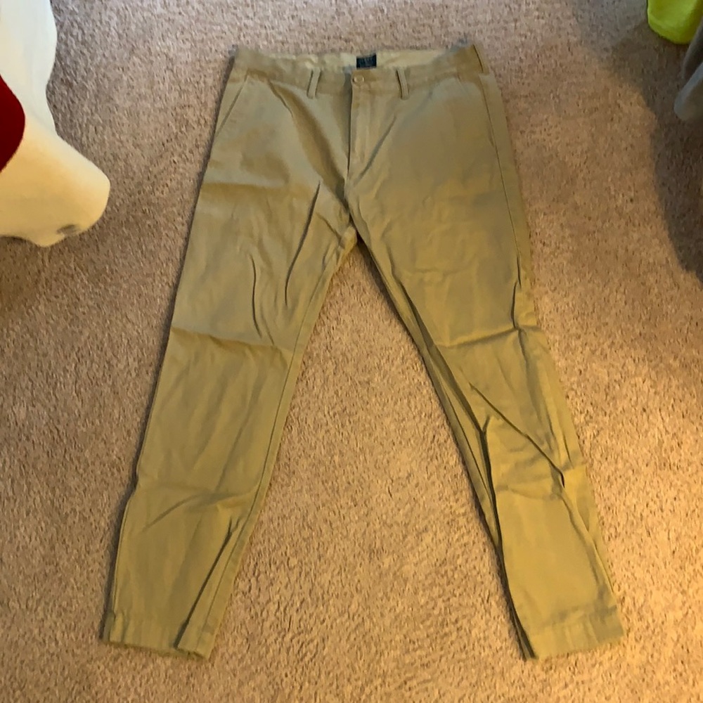 J Crew Factory Driggs Slim Khakis, 33x30